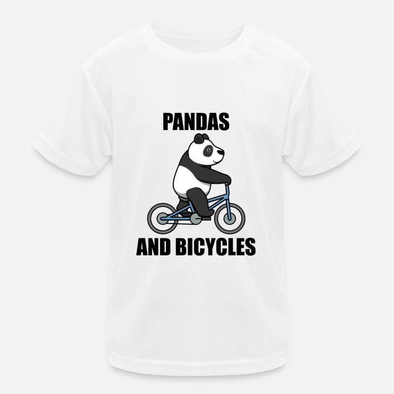 Bicyclette et pandas, animaux T-shirt sport Enfant
