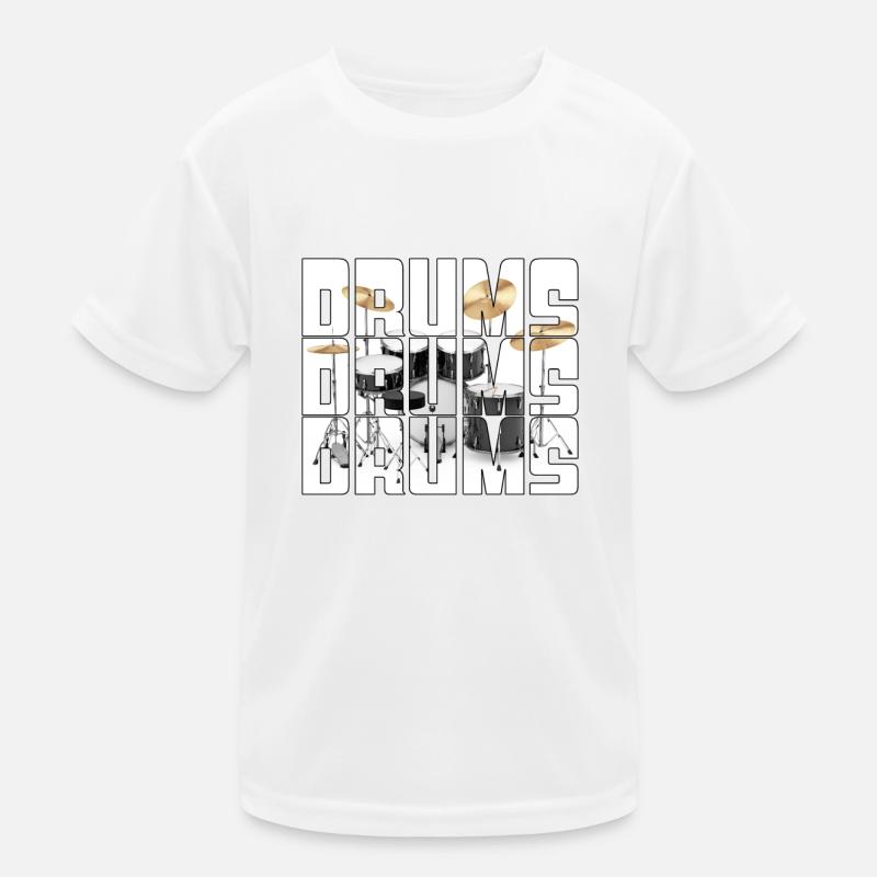 Schlagzeug Kinder Funktions-T-Shirt