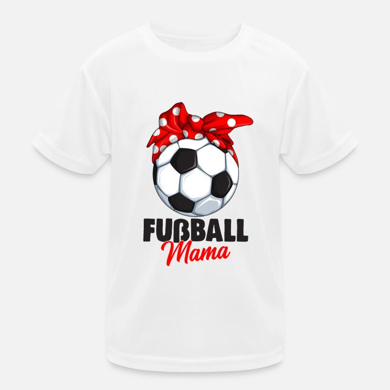 Fußball Mama Kinder Funktions-T-Shirt