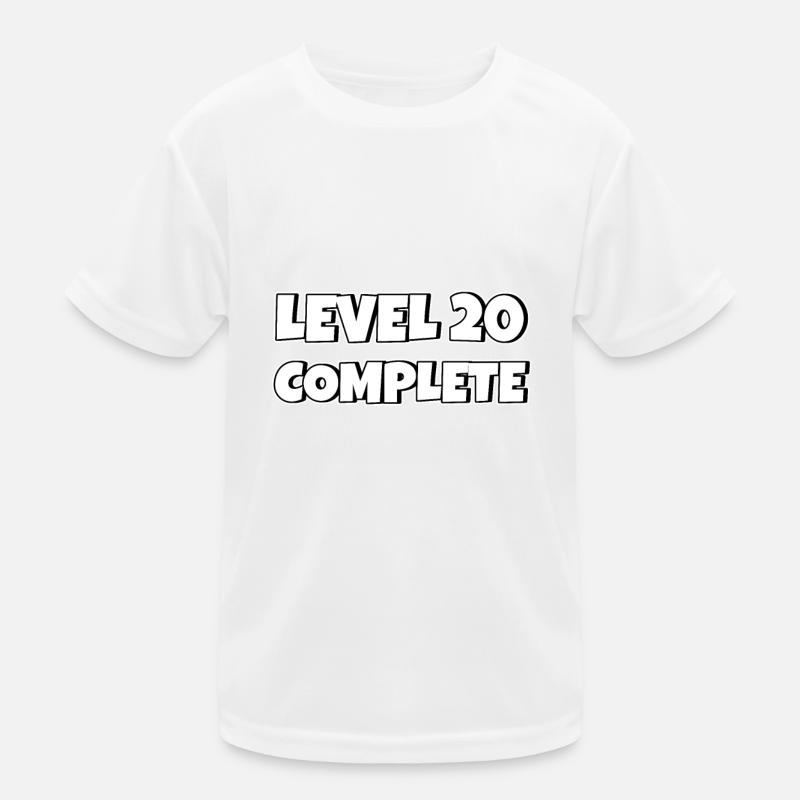 Level 20 Complete Geburtstagsgeschenk 20 Jahre Kinder Funktions-T-Shirt