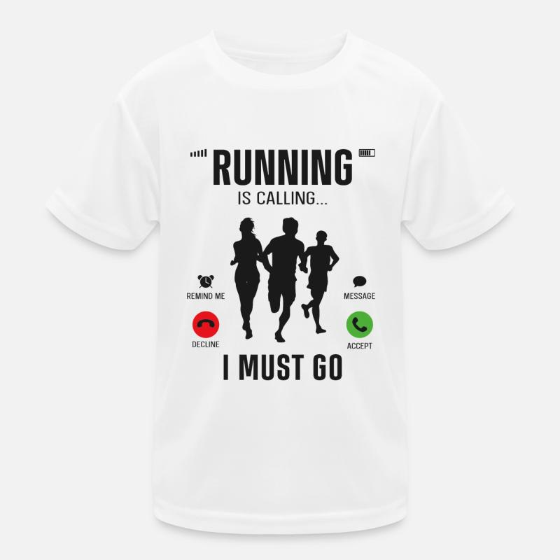 Running Runner Half Marathon Phone Kinder Funktions-T-Shirt