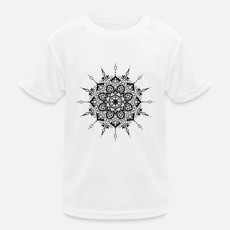 Blume Mandala Kinder Funktions-T-Shirt