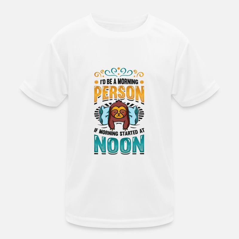 Spätaufsteher, Morgenmuffel, Eule, Langschläfer. Kinder Funktions-T-Shirt