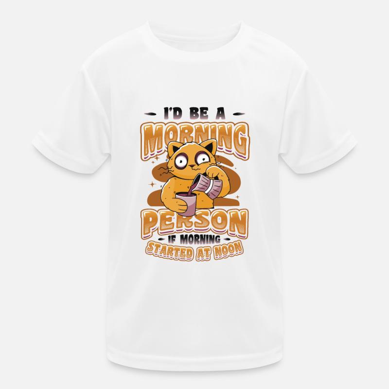 Spätaufsteher, Morgenmuffel, Eule, Langschläfer. Kinder Funktions-T-Shirt