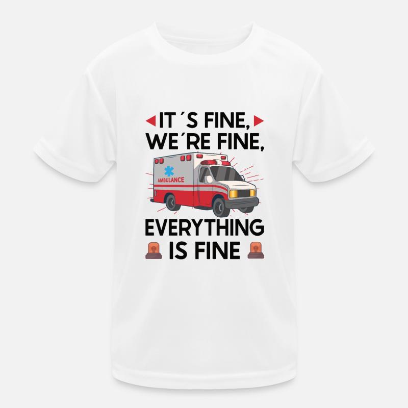 Paramedic First Responder Ambulance Driver Kids Functional T-Shirt