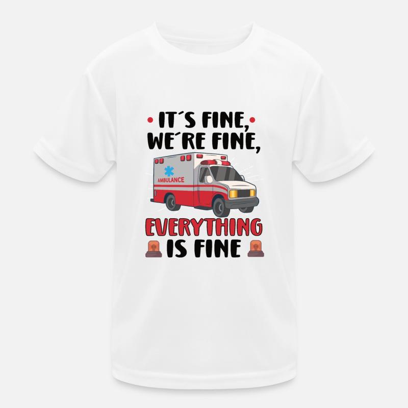 Paramedic First Responder Ambulance Driver Kids Functional T-Shirt