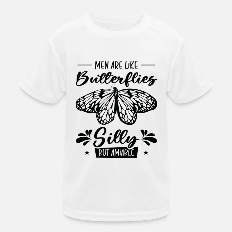 Papillon céleste Silly Men Aimable Insect Fan T-shirt sport Enfant