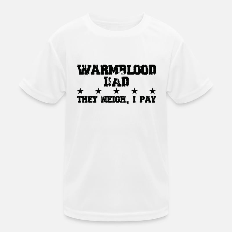 Pferdes Vater - Warmblut Kinder Funktions-T-Shirt
