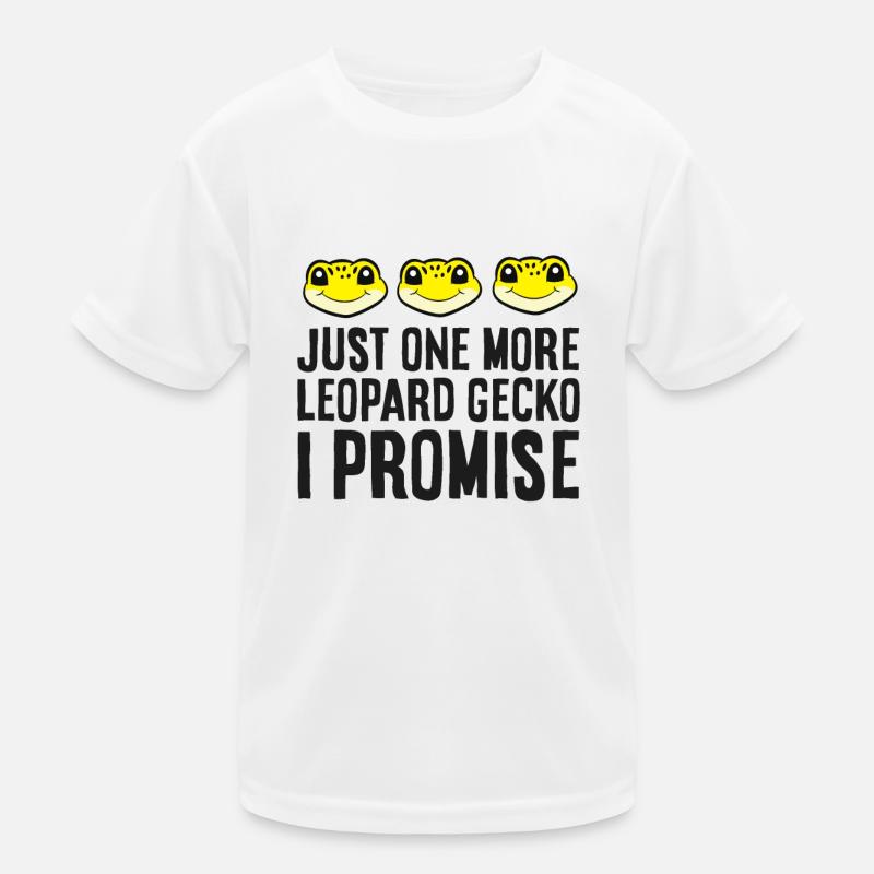 Nur noch ein Leopardgecko Ich verspreche - Kinder Funktions-T-Shirt - Weiß