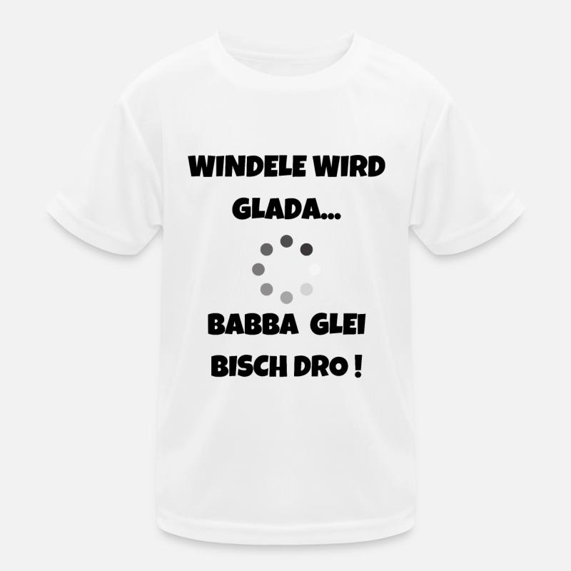 Für schwäbische Eltern - Windel wird Glada Kinder Funktions-T-Shirt