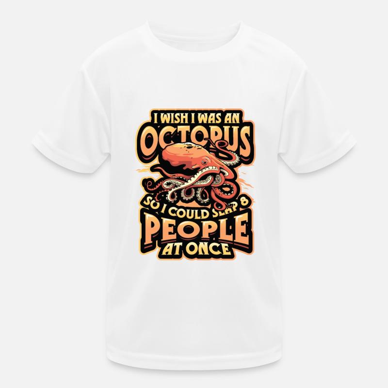 slap 8 people at once octopi funny octopus Kids Functional T-Shirt