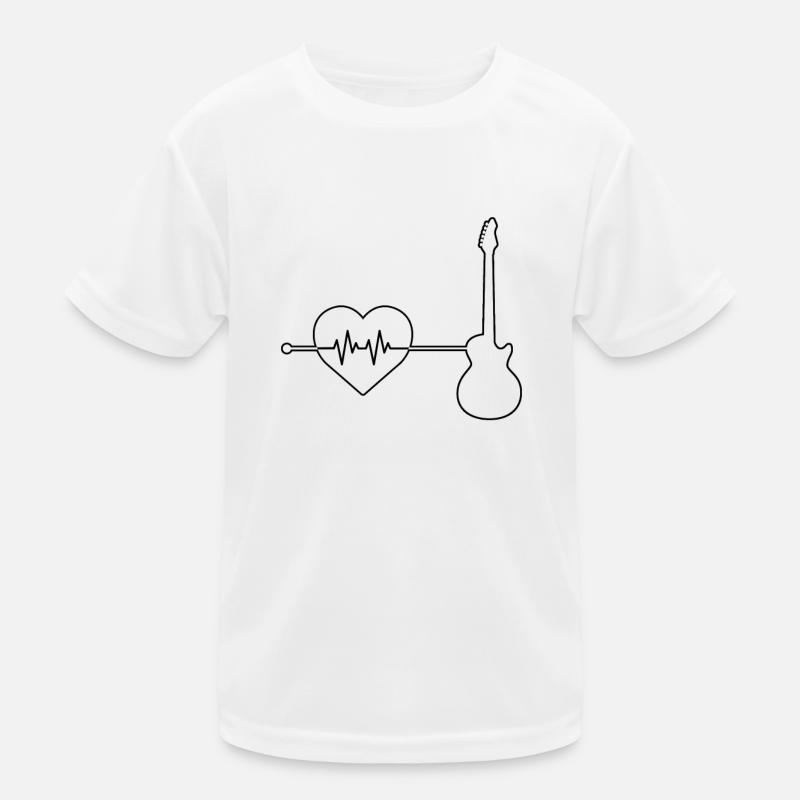 E Guitar Heartbeat Kids Functional T-Shirt