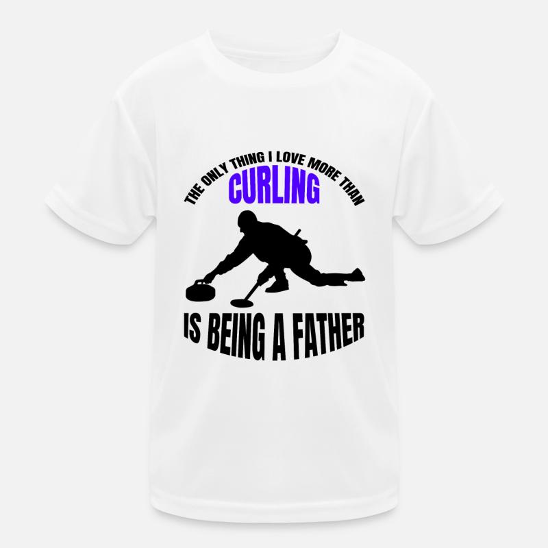 Curling Stein Curl Geschenk Curler Curlingstein Kinder Funktions-T-Shirt