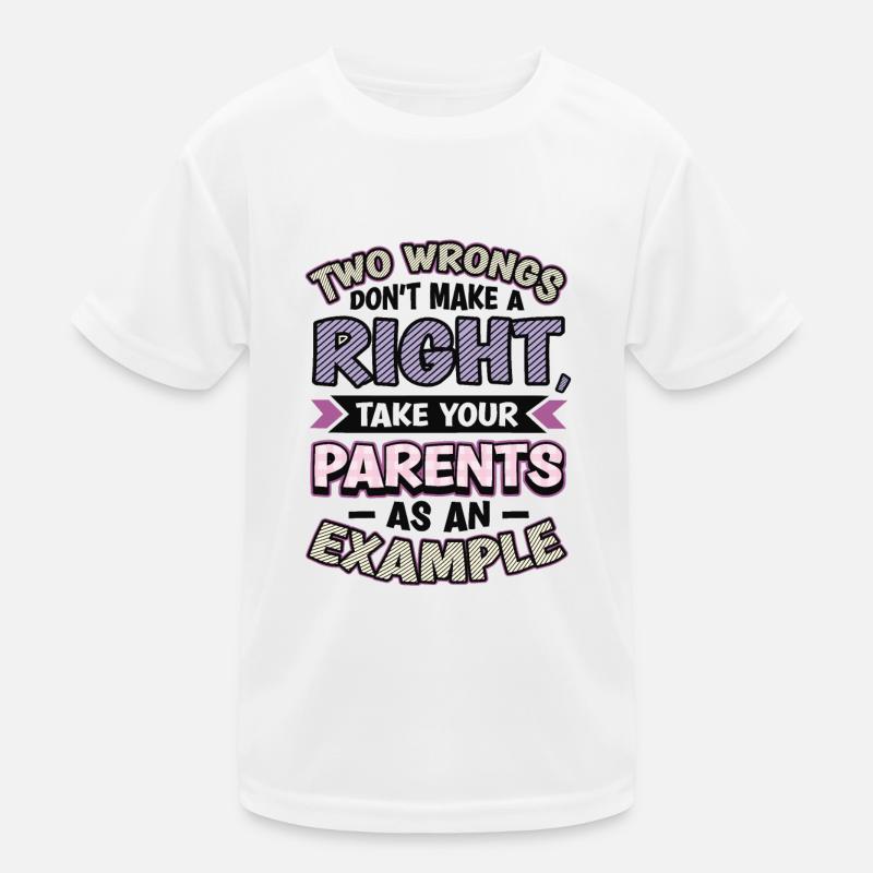Two injustices do not make a right. Kids Functional T-Shirt