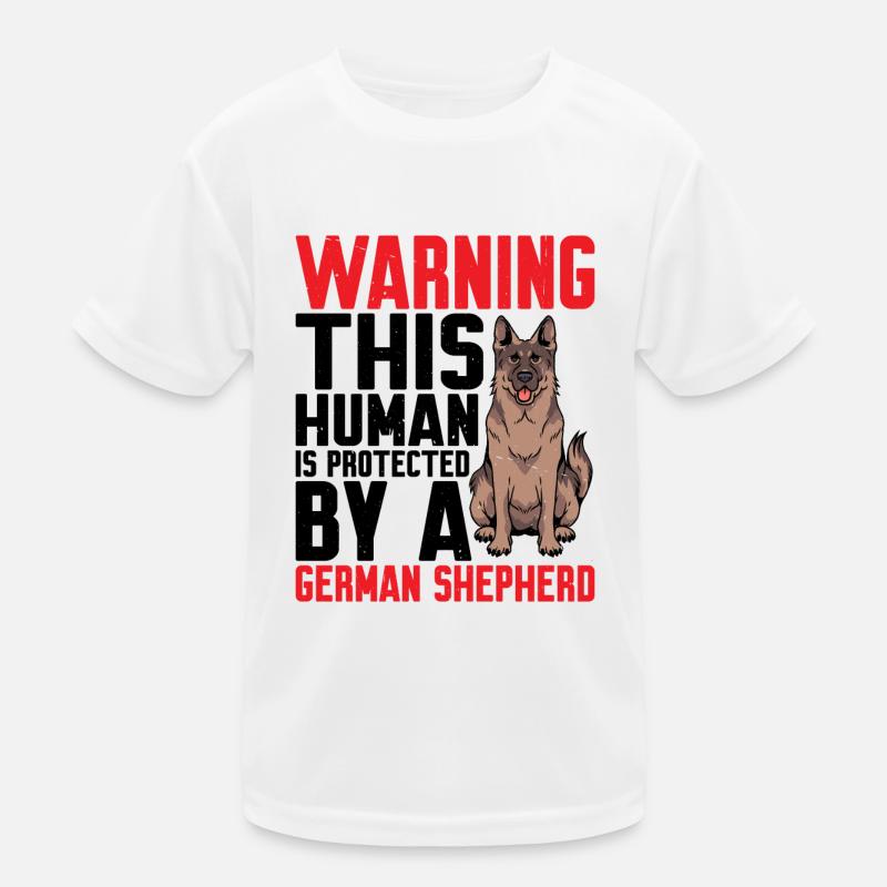This Human Is Protected By A German Shepherd 5 Kinder Funktions-T-Shirt