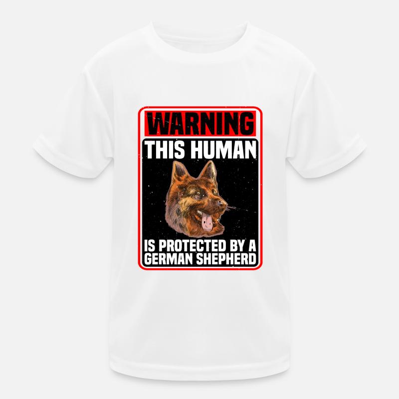 This Human Is Protected By A German Shepherd 4 Kinder Funktions-T-Shirt