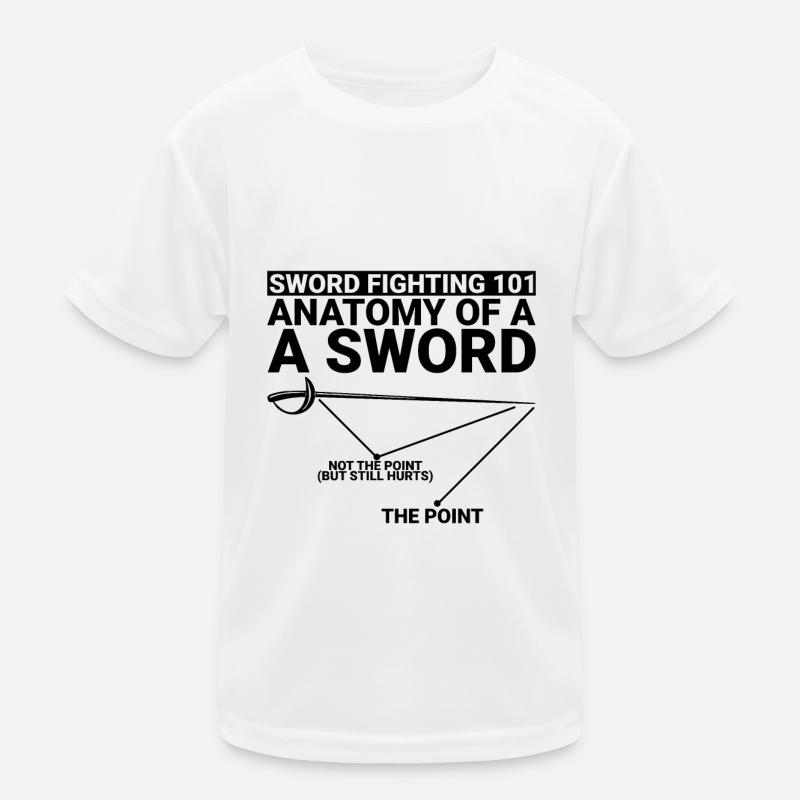 Combat à l’épée 101 Anatomie d’une épée 2 T-shirt sport Enfant