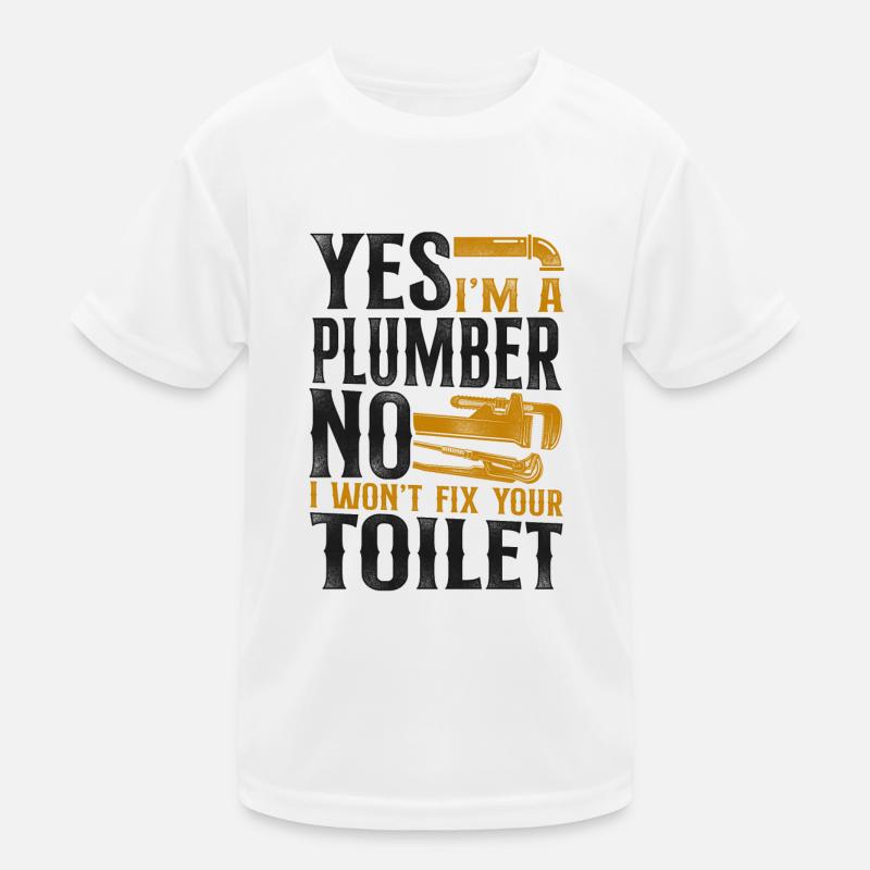 Plumbing Plumber Vintage Yes I Am Kids Functional T-Shirt