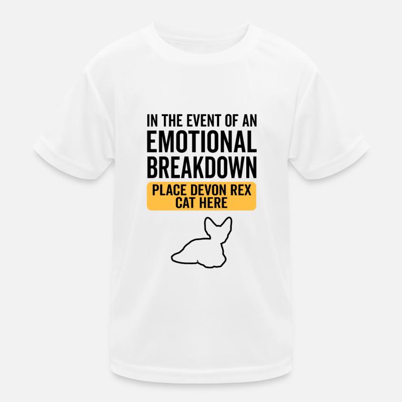 Emotional - Devon Rex Cat Kids Functional T-Shirt