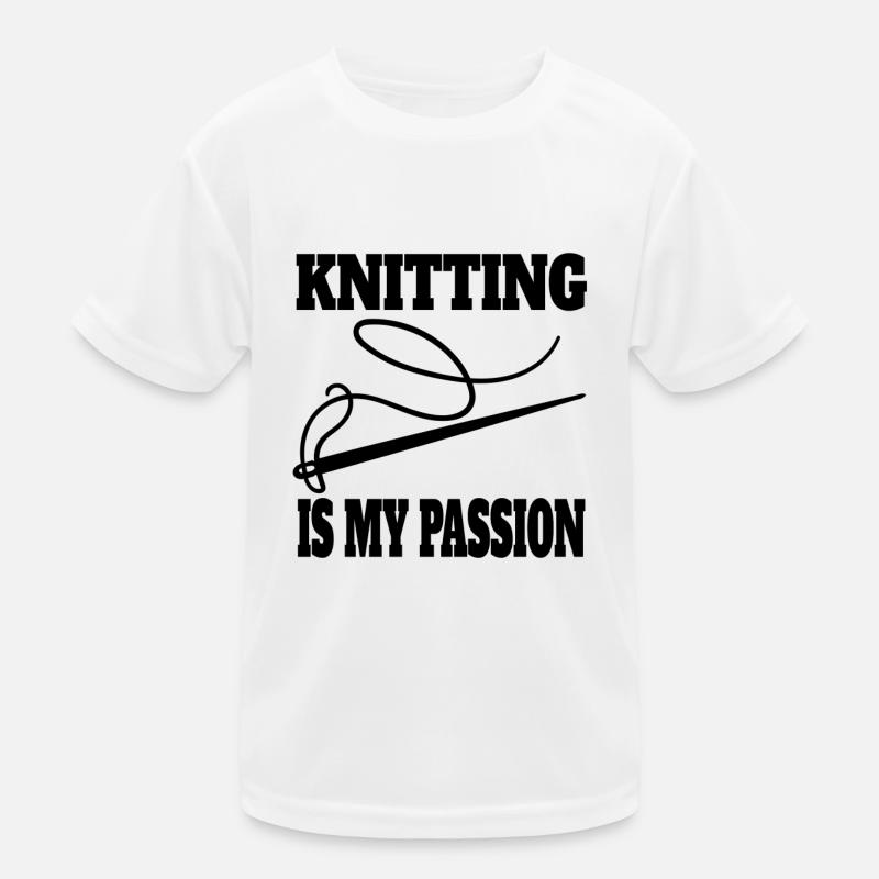 Stricken Geschenk Mädchen Nähen Häkeln Schneiderin Kinder Funktions-T-Shirt