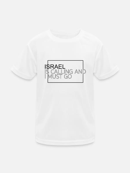 Israel Spruch - Kinder Funktions-T-Shirt - Weiß