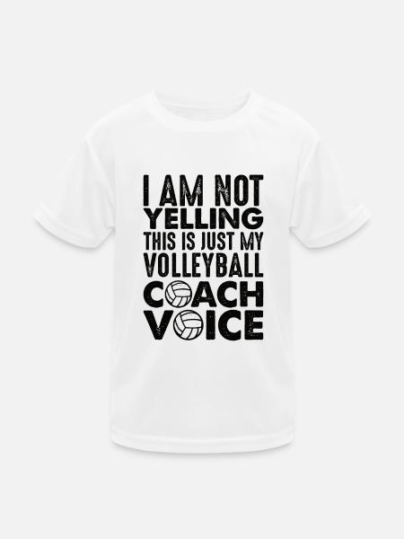 Volleyball Aufschlag Volleyballspieler Trainer - Kinder Funktions-T-Shirt - Weiß - Vorne