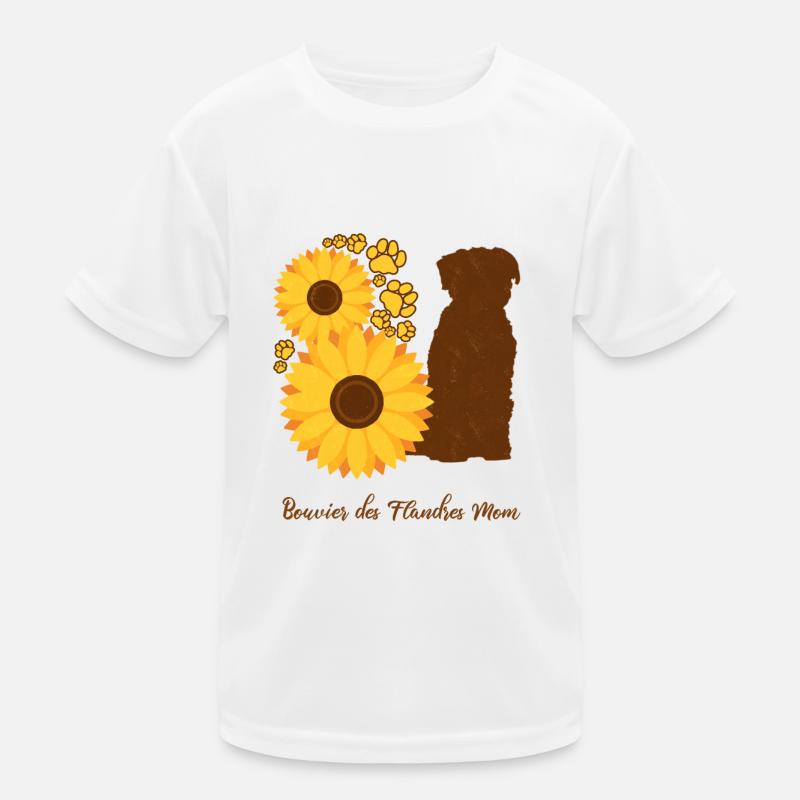 Sonnenblumenmutter - Bouvier Des Flandres Kinder Funktions-T-Shirt