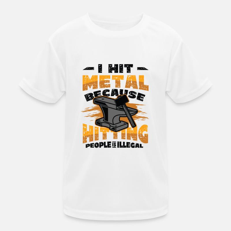 Hit Metal Blacksmith Kids Functional T-Shirt