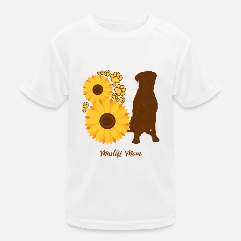 Sonnenblumenmutter - Mastiff Kinder Funktions-T-Shirt