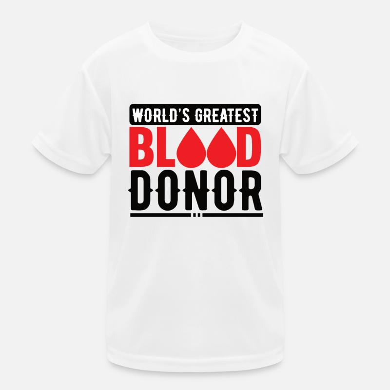 Blutspende Blutspenden Blutspender Kinder Funktions-T-Shirt