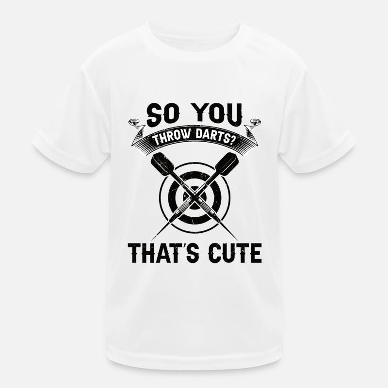 Lustiger Dart Spruch Dartscheibe Darten Geschenk Kinder Funktions-T-Shirt