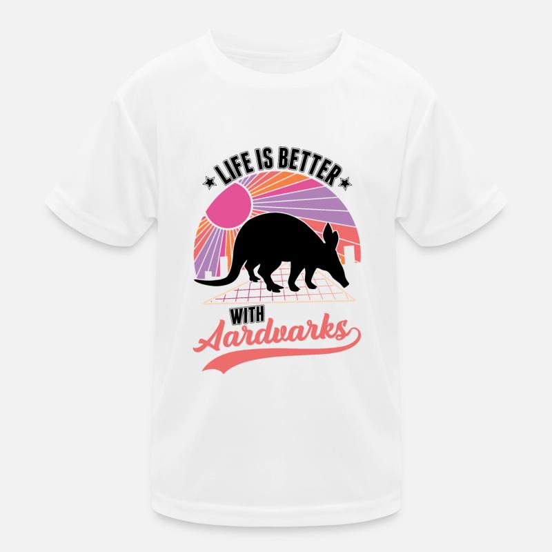 Life is better with aardvark Kids Functional T-Shirt