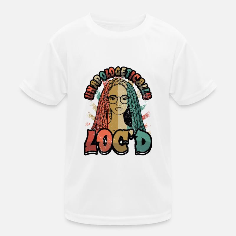 Unapologetically curly dreadlocks melanin black Kids Functional T-Shirt
