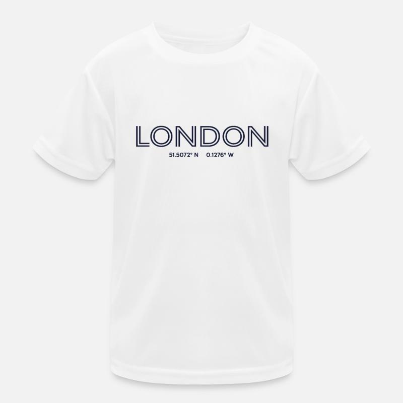 England City Coordinates - London Kids Functional T-Shirt