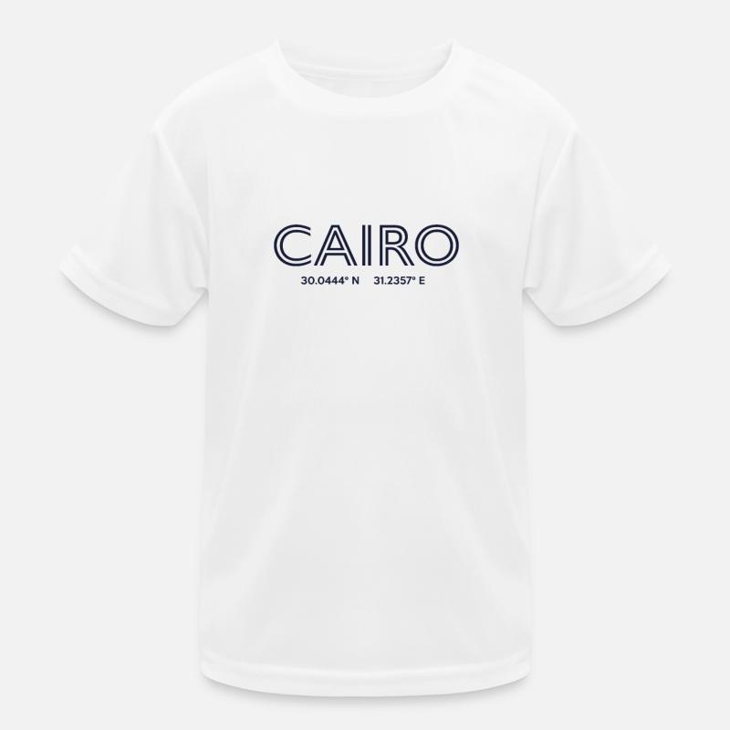 Egypt City Coordinates - Cairo Kids Functional T-Shirt