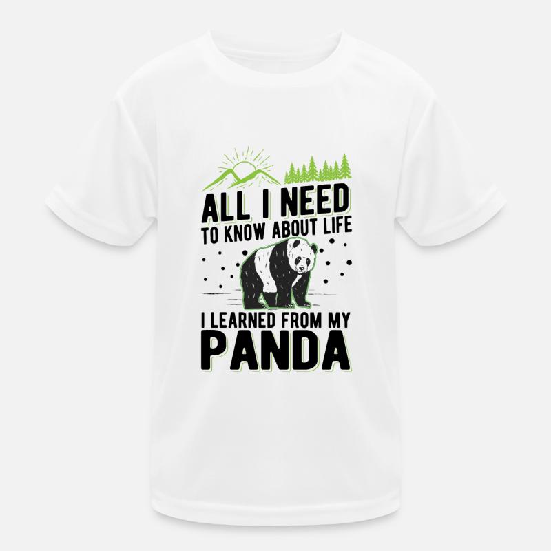 Panda Geschenk Bambus Pandabär Kinder Funktions-T-Shirt