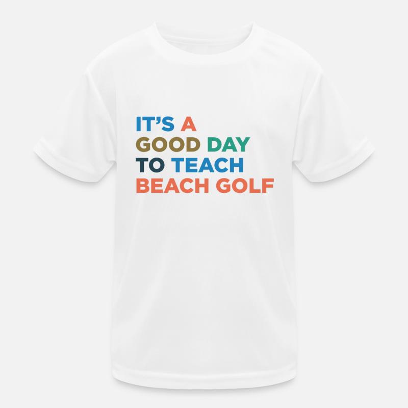 Unterrichten Sie Beach Golf Coach Kinder Funktions-T-Shirt