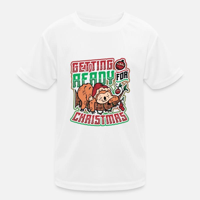 Preparations for Christmas, Lazy Sloth Kids Functional T-Shirt