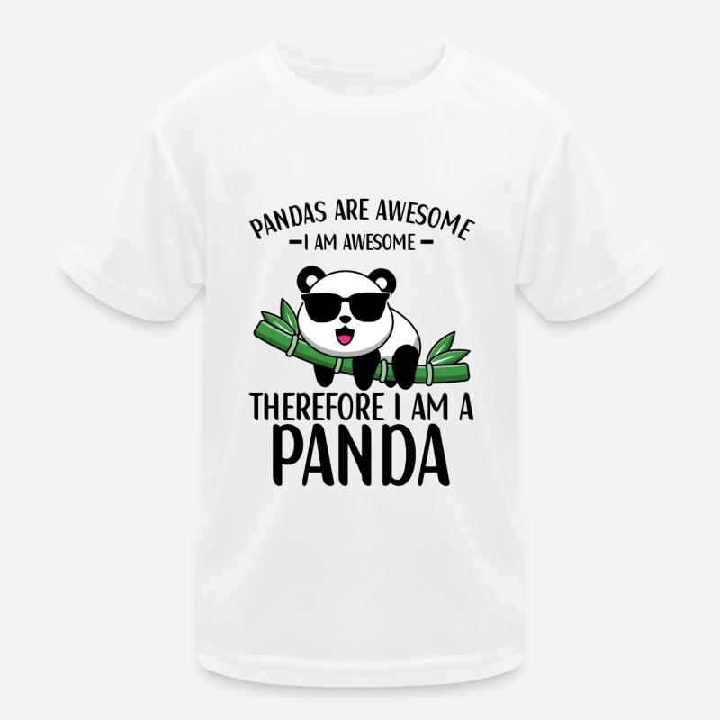 Panda Outfit Panda Bear Lover Kids Functional T-Shirt