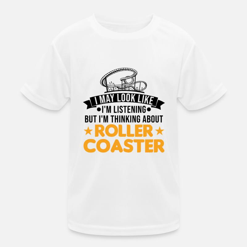 Roller Coaster Roller Ride Amusement Park Kids Functional T-Shirt