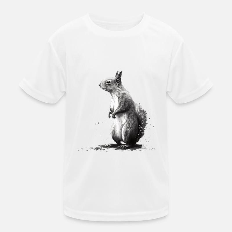 Eichhörnchen-kunst Kinder Funktions-T-Shirt