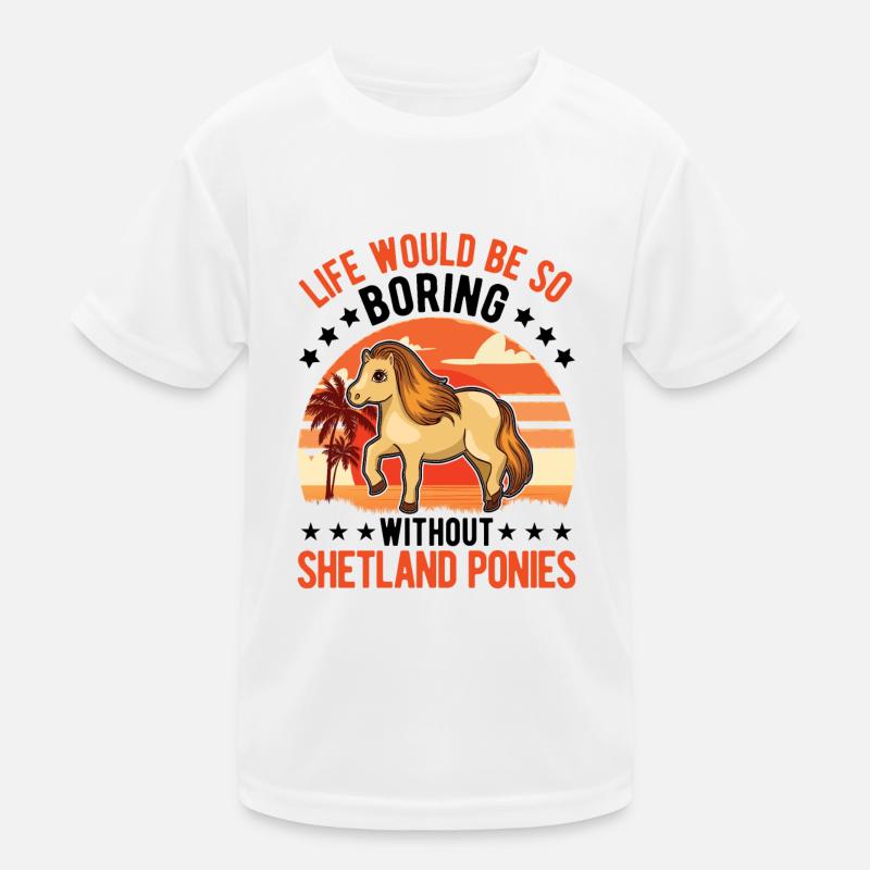 Shetland Pony Geschenk Shetty Kinder Funktions-T-Shirt