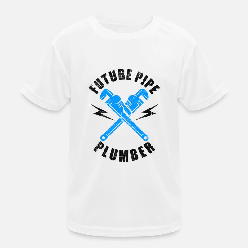 Sanitary Pipefitter Pipes Pipefitting Future Pipe Kids Functional T-Shirt