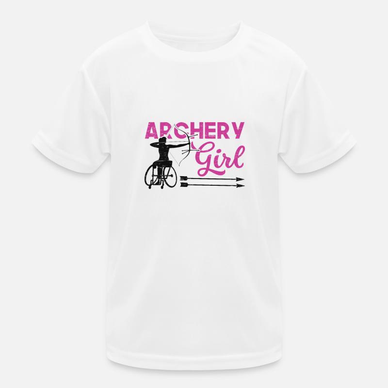 Bogenschießen-mädchen-paralympisches Kinder Funktions-T-Shirt