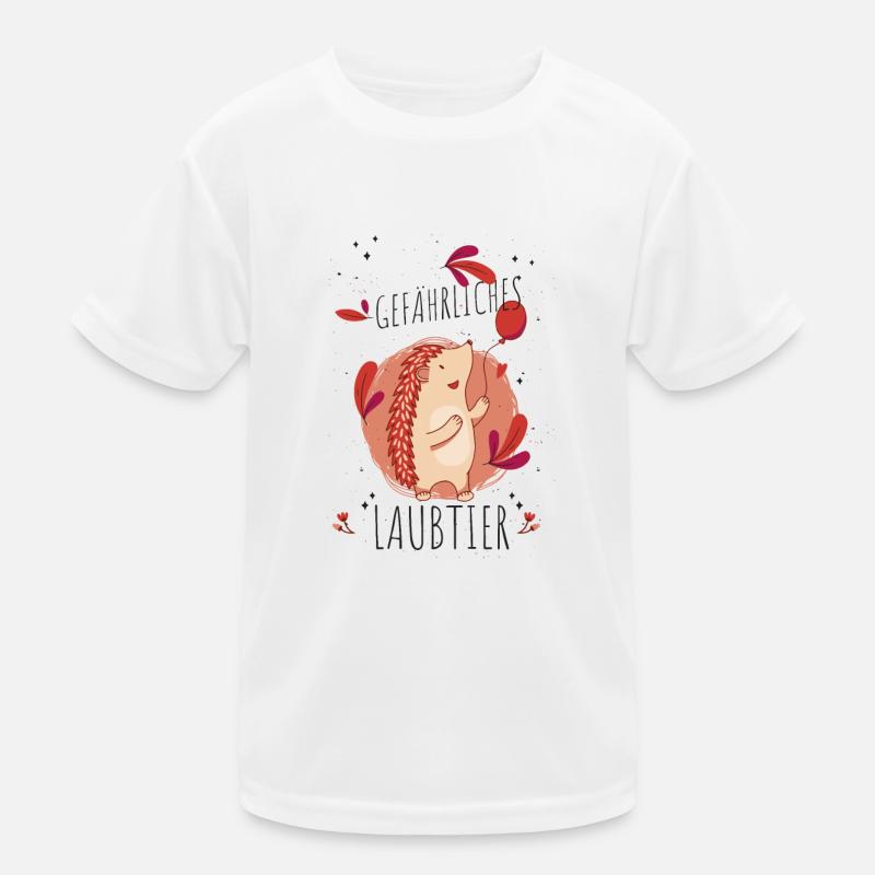 Gefährliches Laubtier Igel Kinder Funktions-T-Shirt