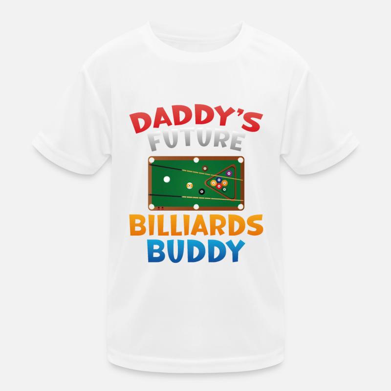Billiards Pool Player Ball Dad Son Kids Functional T-Shirt