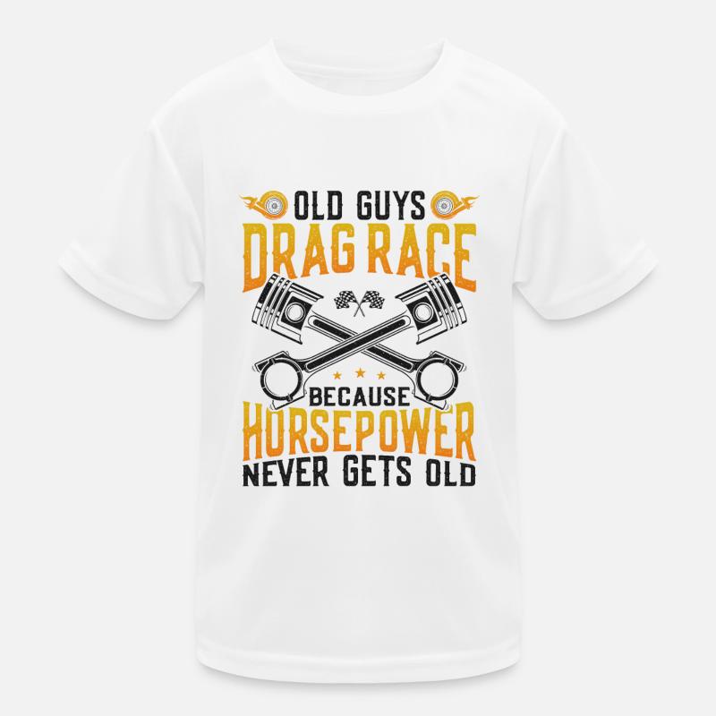Drag Racing Race Car Old Guys Drag Kinder Funktions-T-Shirt