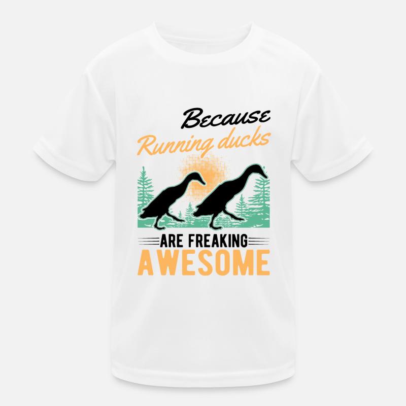 Indian Running Duck Gift Runner Duck Kids Functional T-Shirt
