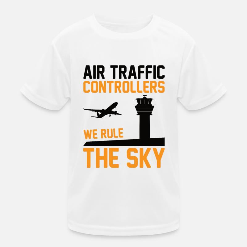 Air Traffic Controller Air Traffic Tower Controller Flight Attendant Kids Functional T-Shirt