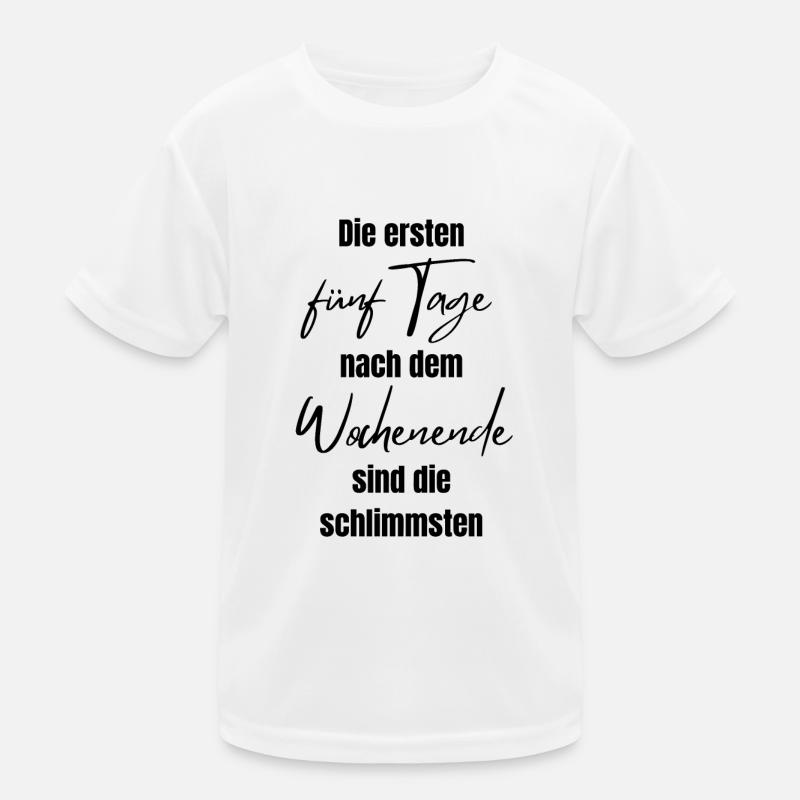 Warten auf das Wochenende - witziger Spruch Kinder Funktions-T-Shirt